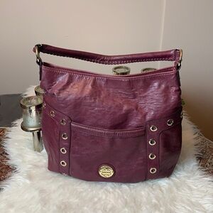 Dana Buchman Burgundy large hobo shoulder bag